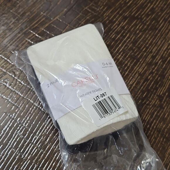 Capelli New York Sweater Tights 2-Pairs 0-6 Months - Picture 8 of 9